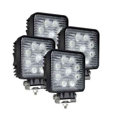4PCS μαύρη κατοικία φω'των IP67 2160lm εργασίας πλημμυρών των τετραγωνικών οδηγήσεων